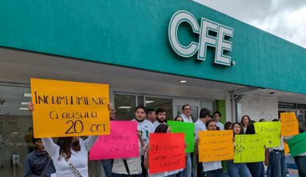 Trabajadores de la CFE protestan en Chihuahua por incumplimiento en ...